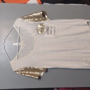 Living doll high low sequins Sunshine shirt
